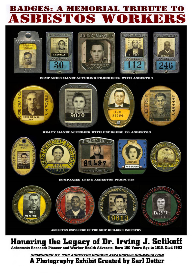 Asbestos worker badges
