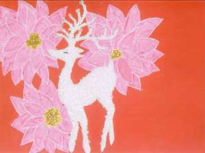 Deer and flower Card Front Cover