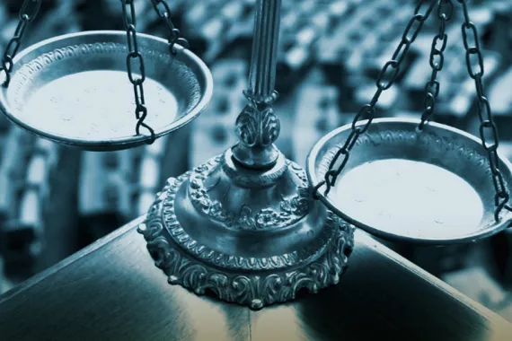 image of an empty and even scale