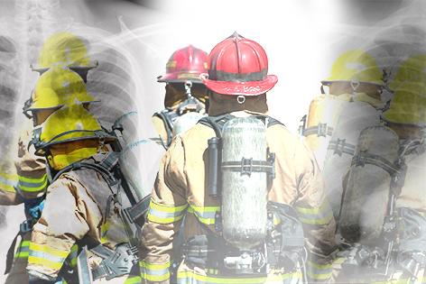 Fire fighters on duty